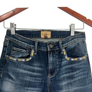 Driftwood x FP Jeans by Anthropologie Embroidery Around Pockets & Waist Size 26